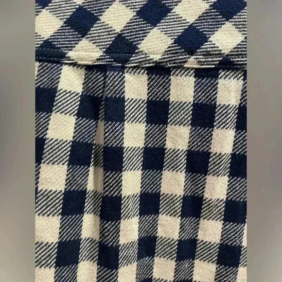 J CREW women’s Shirt-jacket in Stanton plaid flannel blue/cream size XS like new - Picture 11 of 11